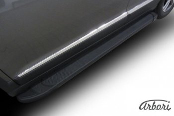 11 609 р. Порожки для ног Arbori Optima Black Haval H6 (2013-2020)  с доставкой в г. Пермь. Увеличить фотографию 2