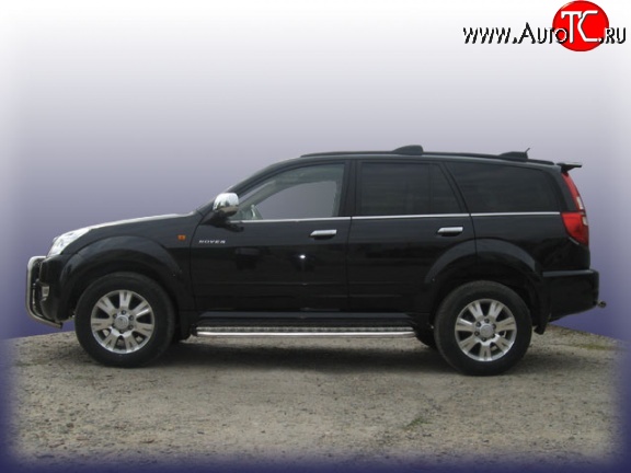 16 999 р. Широкая защита порогов Slitkoff Great Wall Hover  1-ый рестайлинг (2010-2014)  с доставкой в г. Пермь