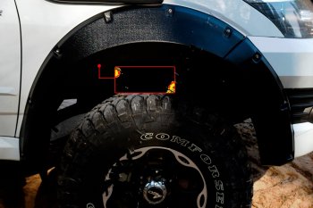 Расширитель колесной арки на RA (передний правый, вынос 50 мм) Great Wall Hover H3  дорестайлинг (2010-2014) (Поверхность шагрень)