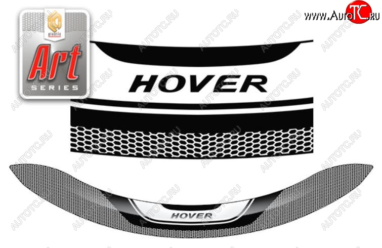 2 199 р. Дефлектор капота CA-Plastiс  Great Wall Hover H5 (2010-2017) (Серия Art белая)  с доставкой в г. Пермь