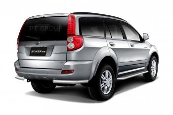 25 999 р. Порожки для ног из трубы Ø51 с алюминиевой площадкой Petroil Tuning.  Great Wall Hover H5 (2010-2017) (Нержавейка полированная)  с доставкой в г. Пермь. Увеличить фотографию 2