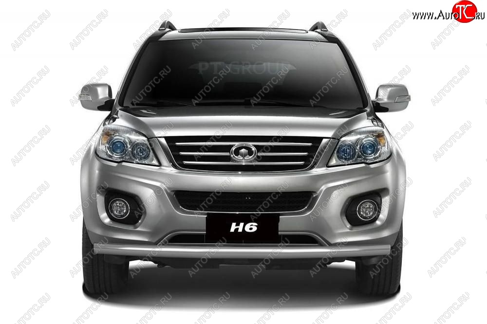 7 849 р. Защита переднего бампера одинарная из трубы d63 мм Petroil Tuning  Great Wall Hover H6 (2012-2016) (Нержавейка)  с доставкой в г. Пермь