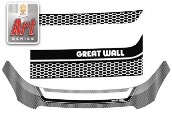 Дефлектор капота CA-Plastiс Great Wall Hover M2 (2010-2014) (Серия Art серебро)