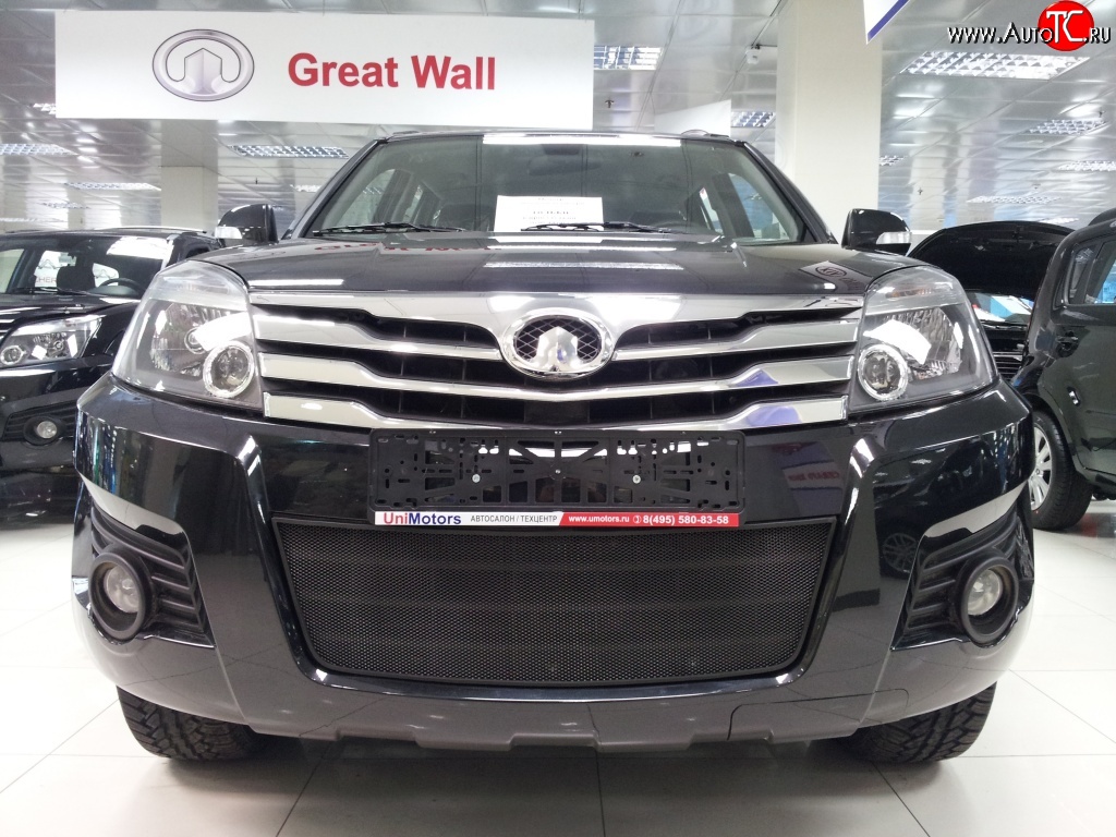 1 469 р. Сетка на бампер Russtal (черная) Great Wall Hover H3  дорестайлинг (2010-2014)  с доставкой в г. Пермь