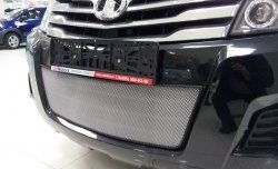 1 539 р. Сетка на бампер Russtal (хром) Great Wall Hover H3  дорестайлинг (2010-2014)  с доставкой в г. Пермь. Увеличить фотографию 3