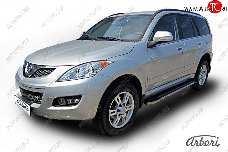 12 509 р. Порожки для ног Arbori Luxe Black  Great Wall Hover H5 (2010-2017)  с доставкой в г. Пермь