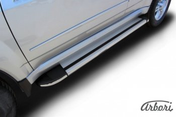 11 789 р. Порожки для ног Arbori Luxe Silver  Great Wall Hover H5 (2010-2017)  с доставкой в г. Пермь. Увеличить фотографию 2