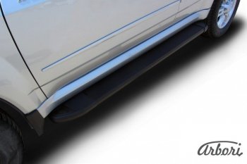 11 609 р. Порожки для ног Arbori Optima Black  Great Wall Hover H5 (2010-2017)  с доставкой в г. Пермь. Увеличить фотографию 2