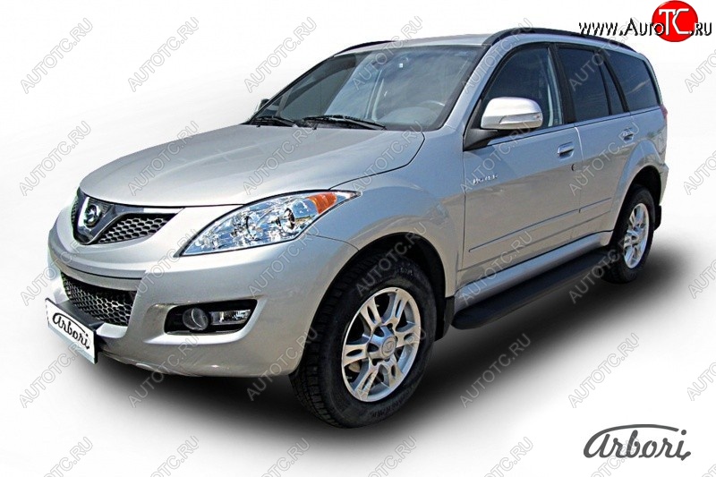 11 609 р. Порожки для ног Arbori Optima Black  Great Wall Hover H5 (2010-2017)  с доставкой в г. Пермь