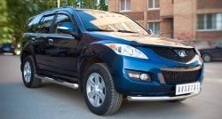 14 699 р. Одинарная защита переднего бампера диаметром 63 мм SLITKOFF Great Wall Hover H5 (2010-2017)  с доставкой в г. Пермь. Увеличить фотографию 4