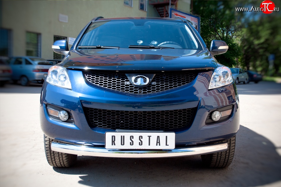 15 999 р. Одинарная защита переднего бампера диаметром 76 мм SLITKOFF  Great Wall Hover H5 (2010-2017)  с доставкой в г. Пермь