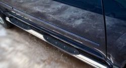 83 999 р. Защита порогов с пластиковыми вставками для ног из круглой трубы диаметром 76 мм Russtal Great Wall Hover H5 (2010-2017) (Защита порогов с со скосами на торцах (вариант 1))  с доставкой в г. Пермь. Увеличить фотографию 4