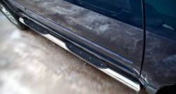 83 999 р. Защита порогов с пластиковыми вставками для ног из круглой трубы диаметром 76 мм Russtal Great Wall Hover H5 (2010-2017) (Защита порогов с со скосами на торцах (вариант 1))  с доставкой в г. Пермь. Увеличить фотографию 7