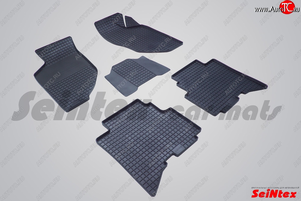 3 299 р. Износостойкие коврики в салон с рисунком Сетка SeiNtex Premium 4 шт. (резина) Great Wall Hover H5 (2010-2017)  с доставкой в г. Пермь