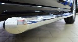 83 999 р. Защита порогов с пластиковыми вставками для ног из круглой трубы диаметром 76 мм Russtal Great Wall Hover H6 (2012-2016) (Защита порогов с со скосами на торцах (вариант 1))  с доставкой в г. Пермь. Увеличить фотографию 3