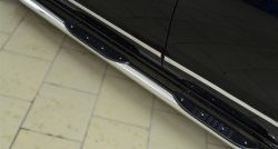83 999 р. Защита порогов с пластиковыми вставками для ног из круглой трубы диаметром 76 мм Russtal Great Wall Hover H6 (2012-2016) (Защита порогов с со скосами на торцах (вариант 1))  с доставкой в г. Пермь. Увеличить фотографию 9