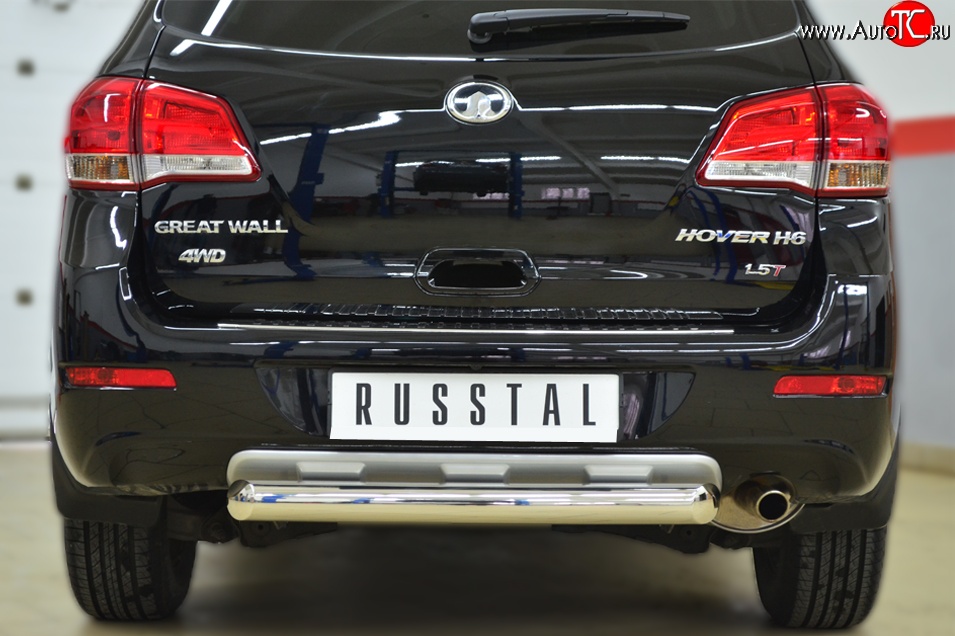 14 549 р. Одинарная защита заднего бампера из трубы диаметром 76 мм SLITKOFF Great Wall Hover H6 (2012-2016)  с доставкой в г. Пермь