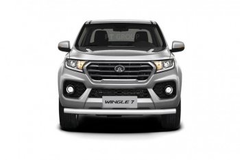 Защита переднего бампера Petroil Tuning (нержавейка d63) Great Wall Wingle 7 (2018-2023) пикап
