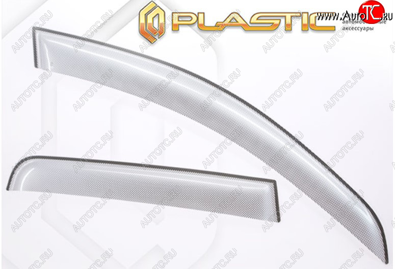 2 159 р. Дефлектора окон CA-Plastic  Great Wall Wingle 7 (2018-2023) пикап (серия Шелкография серебро, Без хром молдинга)  с доставкой в г. Пермь