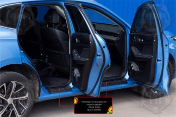 2 099 р. Комплект накладок на порожки автомобиля RA Haval Jolion дорестайлинг (2020-2024) (Текстурная поврехность)  с доставкой в г. Пермь. Увеличить фотографию 2