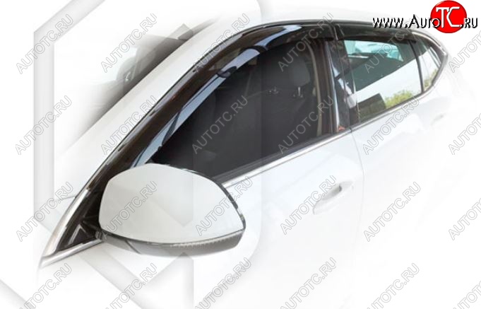 2 199 р. Дефлектора окон CA-Plastiс Haval F7  дорестайлинг (2018-2022) (Classic полупрозрачный, Без хром молдингов)  с доставкой в г. Пермь