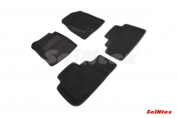 Комплект 3D ковриков в салон (ворсовые / чёрные) Seintex Haval F7 - F7x
