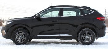 10 599 р. Рейлинги крыши АПС  Haval F7 (2018-2024)  дорестайлинг, рестайлинг (Черные, без поперечин)  с доставкой в г. Пермь. Увеличить фотографию 2