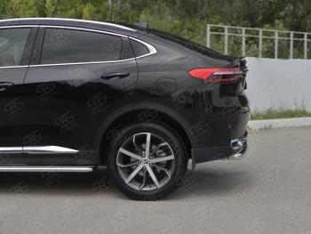 12 949 р. Защита заднего бампера (Ø63 мм, нержавейка) SLITKOFF  Haval F7x (2019-2022) дорестайлинг  с доставкой в г. Пермь. Увеличить фотографию 4