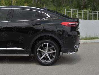 12 849 р. Защита заднего бампера (Ø63 мм, нержавейка) SLITKOFF  Haval F7x (2019-2022) дорестайлинг  с доставкой в г. Пермь. Увеличить фотографию 4