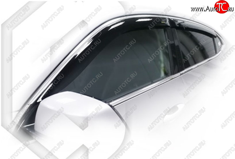 2 199 р. Дефлектора окон CA-Plastic Haval F7x дорестайлинг (2019-2022) (Classic полупрозрачный, Без хром молдинга)  с доставкой в г. Пермь