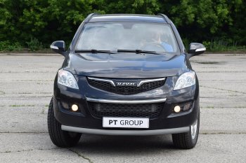 5 519 р. Защита переднего бампера Petroil Tuning (Ø63 мм)  Haval H5 (2020-2023) рестайлинг (Сталь с полимерным покрытием в цвет: серебристый ❞Искра❝)  с доставкой в г. Пермь. Увеличить фотографию 2