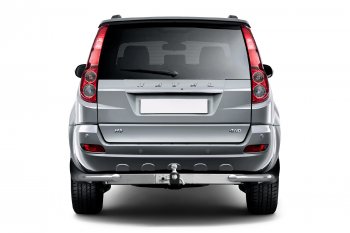 Защита заднего бампера PT GROUP угловая Ø63мм (НПС) HAVAL H5 2020-2023 Haval H5 (2020-2023) рестайлинг (Нержавеющая полированная сталь)