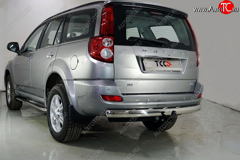 17 299 р. Защита заднего бампера (овальная) ТСС (нержавейка d75х42 мм)  Haval H5 (2020-2023) рестайлинг  с доставкой в г. Пермь
