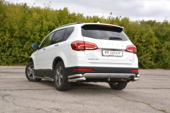 25 999 р. Защита порогов из трубы Ø63 Petroil Tuning  Haval H6 (2013-2020) дорестайлинг (Нержавеющая полированная сталь)  с доставкой в г. Пермь. Увеличить фотографию 2