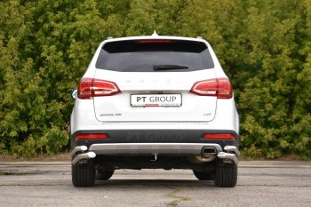 24 949 р. Защита заднего бампера Petroil Tuning (уголки двойные, d63/51)  Haval H6 (2013-2020) (Нержавеющая полированная сталь)  с доставкой в г. Пермь. Увеличить фотографию 3