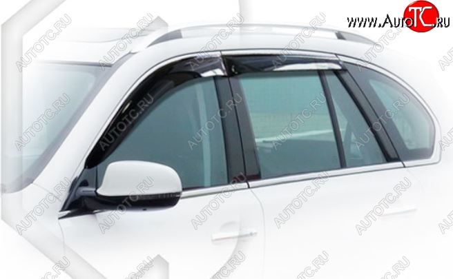 2 159 р. Дефлектор капота CA-Plastiс  Haval H8 (2015-2017) (Classic полупрозрачный, Без хром.молдинга)  с доставкой в г. Пермь