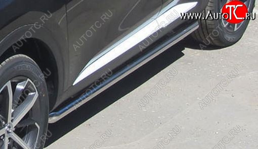11 999 р. Защита порогов Slitkoff (d57 мм)  Haval H9 (2017-2019) 1-ый рестайлинг (Нержавеющая сталь)  с доставкой в г. Пермь