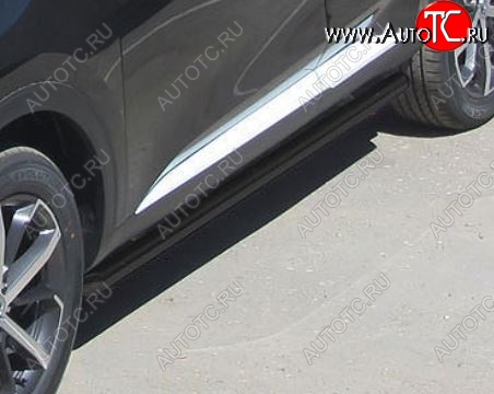 8 499 р. Защита порогов Slitkoff (d57 мм)  Haval H9 (2017-2019) 1-ый рестайлинг (Сталь с полимерным покрытием. Цвет: чёрный)  с доставкой в г. Пермь