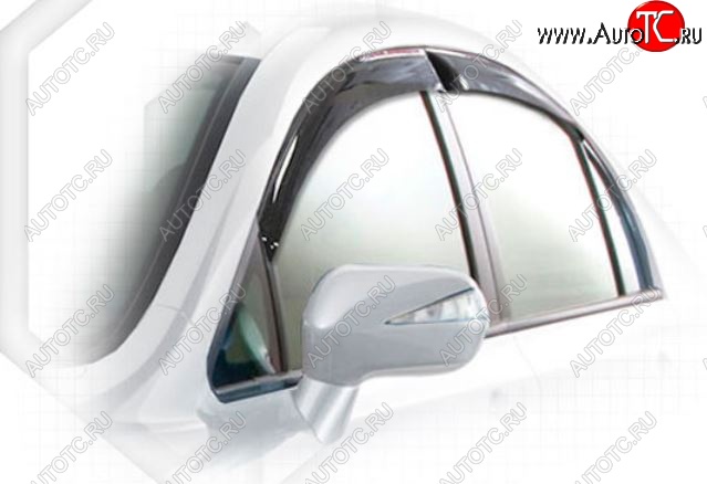 2 099 р. Дефлектора окон CA-Plastik Honda Civic FD седан дорестайлинг (2005-2008) (Classic полупрозрачный, Без хром.молдинга, Крепление только на скотч)  с доставкой в г. Пермь