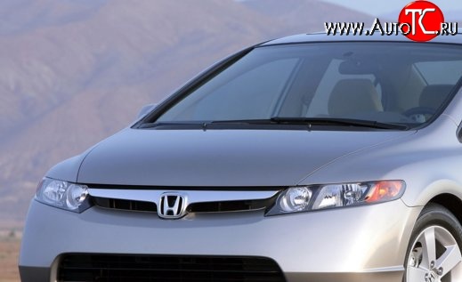 10 799 р. Пластиковый капот Standart Honda Civic FD седан дорестайлинг (2005-2008)  с доставкой в г. Пермь