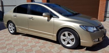 4 099 р. Пороги накладки CentreTuning Honda Civic FD седан дорестайлинг (2005-2008) (Неокрашенные)  с доставкой в г. Пермь. Увеличить фотографию 2