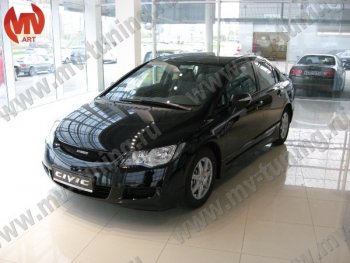 4 599 р. Решетка радиатора MUGEN Honda Civic FD седан дорестайлинг (2005-2008) (Неокрашенная)  с доставкой в г. Пермь. Увеличить фотографию 5