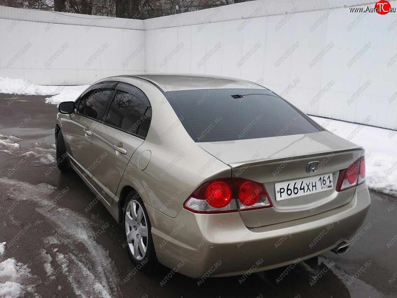 3 399 р. Лип спойлер АВТОКРАТ Honda Civic FD седан дорестайлинг (2005-2008) (Неокрашенный)  с доставкой в г. Пермь