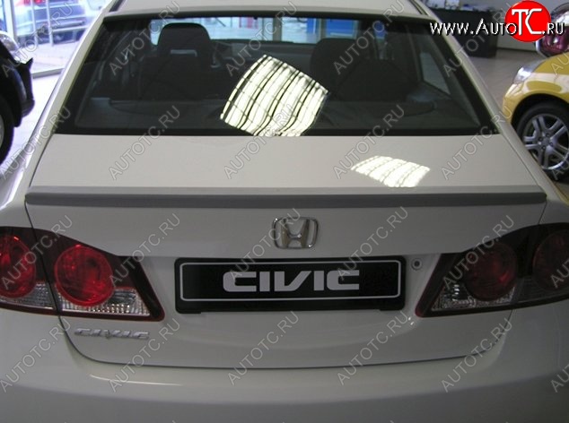 4 149 р. Лип спойлер CT Honda Civic FD седан дорестайлинг (2005-2008) (Неокрашенный)  с доставкой в г. Пермь
