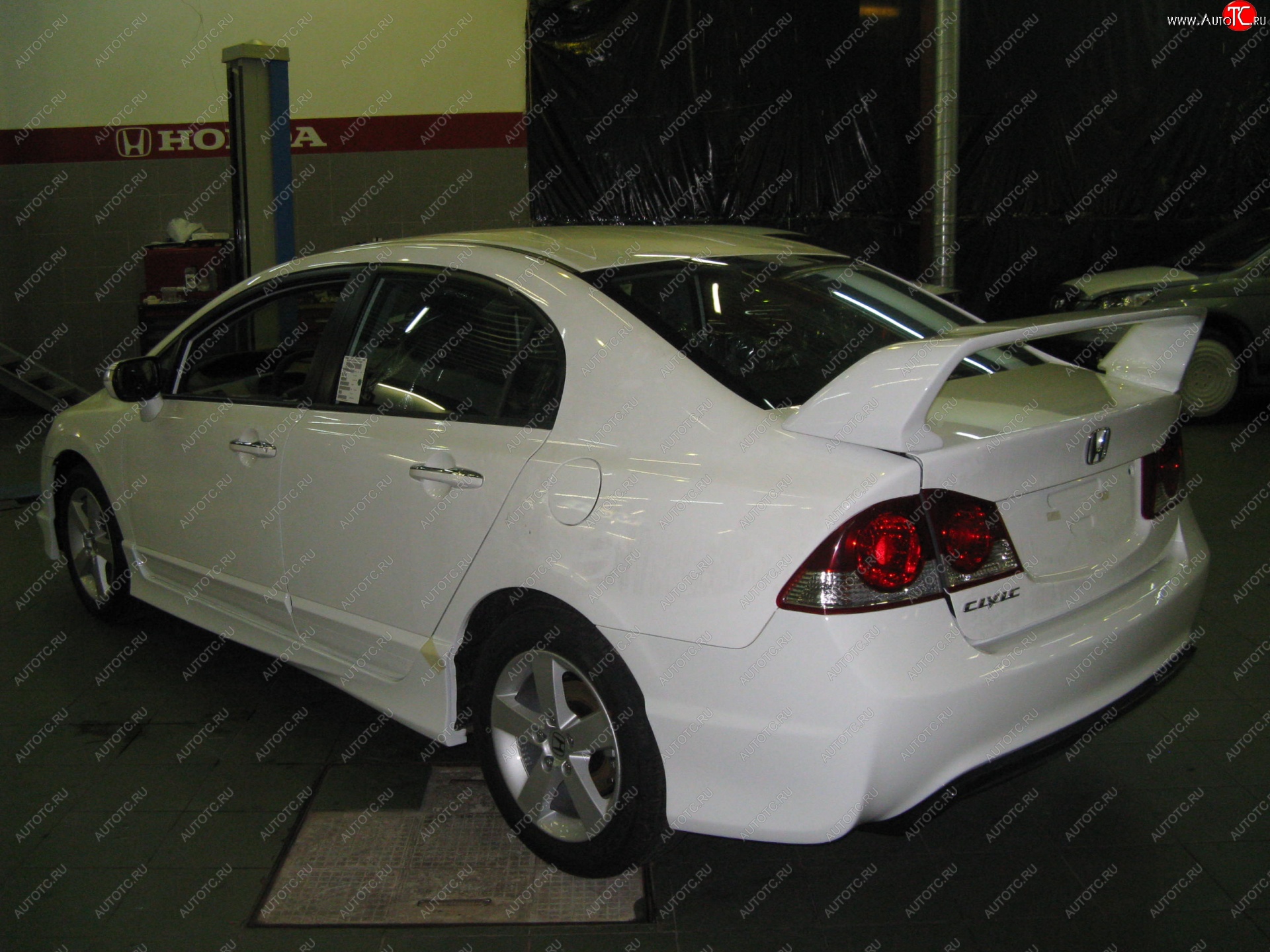3 349 р. Спойлер Lit company Honda Civic FD седан дорестайлинг (2005-2008) (Неокрашенный)  с доставкой в г. Пермь