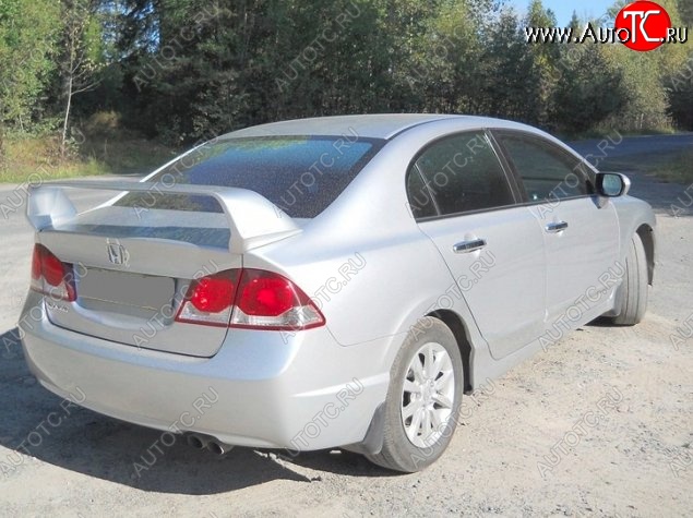 5 249 р. Спойлер Mugen-Style Honda Civic FD седан дорестайлинг (2005-2008) (Неокрашенный)  с доставкой в г. Пермь