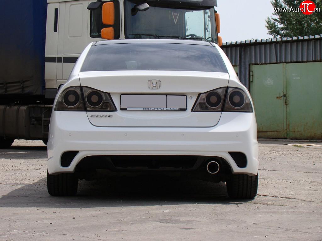 18 499 р. Задний бампер INGS Extreem Honda Civic FD седан дорестайлинг (2005-2008) (Неокрашенный)  с доставкой в г. Пермь