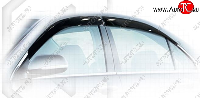 1 999 р. Дефлектора окон (CL-8, CL9) CA-Plastiс  Honda Accord  7 CL (2002-2005) седан дорестайлинг (Classic полупрозрачный, Без хром.молдинга, Крепление только на скотч)  с доставкой в г. Пермь