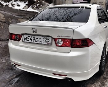 3 399 р. Лип спойлер АВТОКРАТ  Honda Accord  7 CL (2002-2008) седан дорестайлинг, седан рестайлинг (Неокрашенный)  с доставкой в г. Пермь. Увеличить фотографию 2