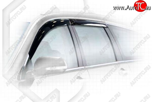 1 999 р. Дефлектора окон универсал (CL-8, CL9) CA-Plastiс  Honda Accord  7 CM (2002-2006) универсал дорестайлинг (Classic полупрозрачный, Без хром молдингов, Крепление только скотч)  с доставкой в г. Пермь